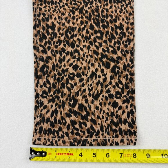 Terra & Sky Women's Core Straight Stretch Brown Leopard Denim Jeans Plus 18W NWT - Picture 9 of 10
